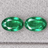 5x3 mm 2 pc Oval AAA Fire Intense Blue Green Emerald