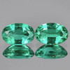 7x5 mm 2 pc Oval AAA Neon AAA Blue Green Emerald { VS-SI }--AAA Grade