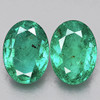 7x5 mm 2 pc Oval AAA Fire Natural Blue Green Emerald