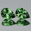 6x4 mm 2 pc Pear AAA Fire Intense Green Sapphire Australia Natural {Flawless-VVS}--AAA Grade