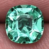 4.00 mm Cushion Best AAA Neon Natural AAA Blue Green Emerald { VVS }--AAA Grade