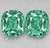 6x5 mm 2 pcs { 1.29 cts } Cushion AAA Neon Natural Blue Green Emerald { AAA Grade }