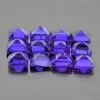 3.50 mm 12 pcs Square AAA Fire Intense Bluish Violet Iolite Natural {Flawless-VVS}