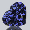 7.00 mm { 1.28 cts } Heart AAA Fire Titanium Blue Purple Spinel Natural {Flawless-VVS}--AAA Grade