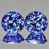 4.50 mm 2 pcs Round Extreme Brilliancy Natural AAA Ceylon Blue Sapphire {Flawless-VVS}--AAA Grade