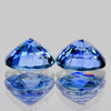 5.00 mm 2 pcs { 1.28 cts } Round Extreme Brilliancy Natural AAA Ceylon Blue Sapphire {Flawless-VVS}--AAA Grade