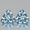 7.00 mm 2 pcs { 2.15 cts } Trillion Brilliant Cut Extreme Brilliancy Natural Santa Maria Blue Aquamarine {Flawless-VVS}--AAA Grade