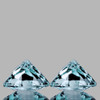 9.00 mm 2 pcs { 4.09 cts } Trillion Brilliant Cut Extreme Brilliancy Natural Santa Maria Blue Aquamarine {Flawless-VVS}--AAA Grade