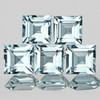 5.00 mm 5 pcs Square AAA Fire Natural Light Blue Aquamarine {Flawless-VVS}