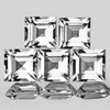 5.00 mm 5 pcs Square AAA Fire Natural Colorless Goshenite (White Beryl ) {Flawless-VVS}