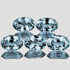 6x4 mm 5 pcs Oval Brilliant Cut AAA Fire Natural Blue Aquamarine {Flawless-VVS}