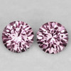 4.50 mm 2pcs Round Machine Brilliant Cut Extreme Brilliancy Natural Pink Sapphire {Flawless-VVS}--AAA Grade