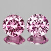 4.00 mm 2pcs Round Machine Brilliant Cut Extreme Brilliancy Natural AAA Pink Sapphire {Flawless-VVS}--AAA Grade