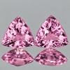4.00 mm 2 pcs Trillion AAA Fire Natural AAA Pink Sapphire {Flawless-VVS}--AAA Grade