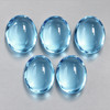 7x5 mm 5 pcs Oval Cabochon Best Polish Natural Sky Blue Topaz {Flawless-VVS1}