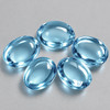 7x5 mm 5 pcs Oval Cabochon Best Polish Natural Sky Blue Topaz {Flawless-VVS1}