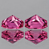 4.00 mm 2pcs Octagon Radiant Cut Extreme Brilliancy Intense Red Violet Sapphire Natural {Flawless-VVS}--AAA Grade