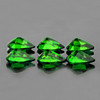 4x3 mm 6 pcs Pear  AAA Chrome Green Diopside Natural  {Flawless-VVS1}