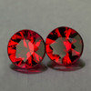 3.70 mm 2 pcs Round Brilliant Cut AAA Fire Intense Red Spinel Natural {Flawless-VVS1}
