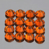 2.30 mm 16 pcs Round Brilliant Cut Extreme Quality Intense Orange Sapphire Natural {Flawless-VVS1}--AAA Grade