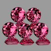 4.00 mm 5 pcs Round Machine Brilliant Cut Extreme Brilliancy Intense AAA Padparadscha Pink Tourmaline Natural {Flawless-VVS1}--AAA Grade