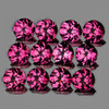 3.50 mm 12 pcs Round Best AAA Fire AAA Raspberry Pink Rhodolite Garnet Natural (Umbalite){Flawless-VVS1}