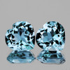 6.00 mm 2 pcs Heart AAA Fire Natural Santa Maria Blue Aquamarine {Flawless-VVS1}