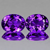 11x9 mm 2 pcs Oval Brilliant Cut AAA Fire Intense AAA Purple Amethyst Natural {Flawless-VVS}--AAA Grade