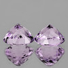 12.00 mm 2 pcs {11.35 cts} Round Natural AAA Pink Amethyst {Rose De France)  {Flawless-VVS1}