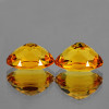 9x7 mm 2 pcs Oval AAA Fire Intense Golden Yellow Citrine Natural {Flawless-VVS1}