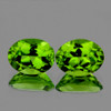 8x6 mm 2 pcs Oval AAA Fire AAA Green Peridot Natural {Flawless-VVS1}