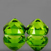 7.00 mm 2 pcs Cushion AAA Fire AAA Green Peridot Natural {Flawless-VVS}