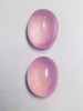 58.60 cts 2 pcs Oval Cabochon 21.5x17 mm AAA Pastel Pink Rose Quartz Natural {Flawless-VVS}