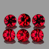 3.20 mm 6 pcs Round Brilliant Cut AAA Fire Intense Red Ruby Natural {VVS}--AAA Grade