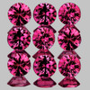 3.00 mm 9 pcs Round AAA Premium Pink Red Mozambique Ruby Natural (Unheated) {Flawless-VVS}--AAA Grade