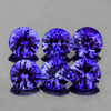 3.00 mm 6 pcs Round AAA Premium Violet Blue Sapphire Natural (Unheated) {Flawless-VVS}--AAA Grade