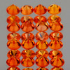 1.70 mm 35 pcs Round Machine Cut AAA Fire AAA Orange Sapphire Natural {Flawless-VVS1}