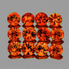 2.50 mm 12 pcs Round Brilliant Cut AAA Fire Natural Orange Sapphire {Flawless-VVS}