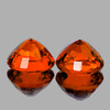 3.70 mm 2 pcs Round AAA Fire Intense Orange Sapphire Natural {Flawless-VVS1}