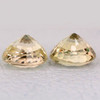 4.50 mm 2 pcs Round AAA Fire Yellow Sapphire Natural {VVS}