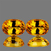 6x4 mm 2 pcs Oval AAA Fire Intense AAA Golden Yellow Sapphire Natural {Flawless-VVS}--AAA Grade