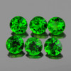 3.00 mm 6 pcs Round AAA Chrome Green Diopside Natural {Flawless-VVS}
