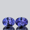 7x5 mm 2 pcs Oval AAA Fire Top Purple Blue Tanzanite Natural {Flawless-VVS1}