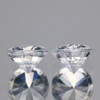 5.70 mm 2 pcs Round Brilliant Cut Natural Diamond White Zircon {Flawless-VVS1}--AAA Grade