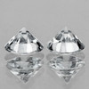 6.50 mm 2 pcs Round Brilliant Cut AAA Fire Natural Diamond White Zircon {Flawless-VVS1}--AAA Grade