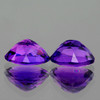 9x7 mm 2 pcs Oval AAA Fire Intense Royal Purple Amethyst Natural {Flawless-VVS}--AAA Grade