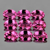 4x3 mm 9 pcs Oval Machine Cut Intense Pink Tourmaline Natural {Flawless-VVS1}--AAA Grade