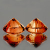 6.80 mm 2 pcs {2.80 cts} Round Intense AAA Champagne Imperial Topaz Natural {Flawless-VVS1}