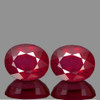 11x9 mm 2 pcs Oval AAA Fire Natural AAA Red Mozambique Ruby