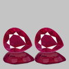 12x10 mm 2 pcs Pear AAA Fire Red Mozambique Ruby Natural